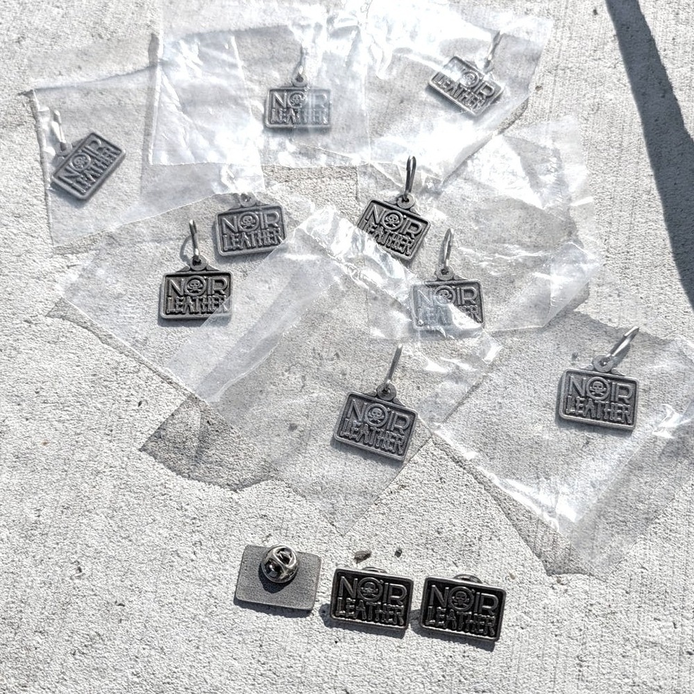 Rare HTF Noir Leather Royal Oak Logo Pins Charms 11pc 90s Goth Detroit Punk Gear